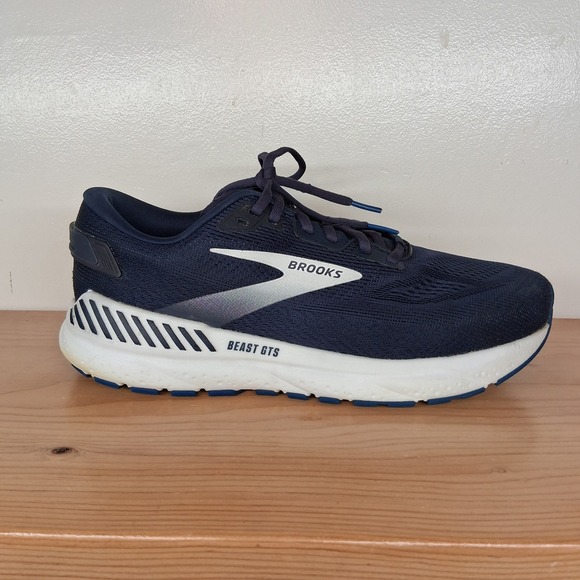 Brooks Beast GTS 24 Men's Running Shoes Sneakers Blue White 9.5 4E Extra Wide - Picture 2 of 15
